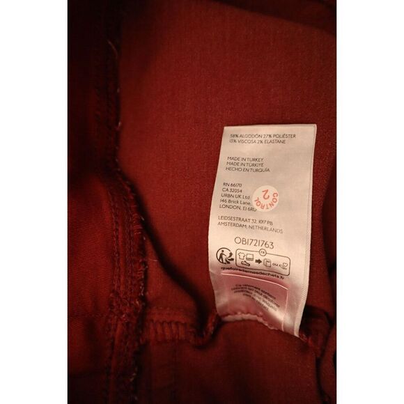 We The Free OB1721763 Women's Sz M Red In My Feelings Mid Rise Crop Boot Jeans - Picture 5 of 8